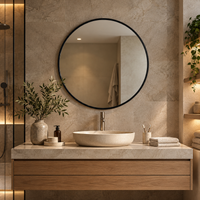 Grand miroir rond design