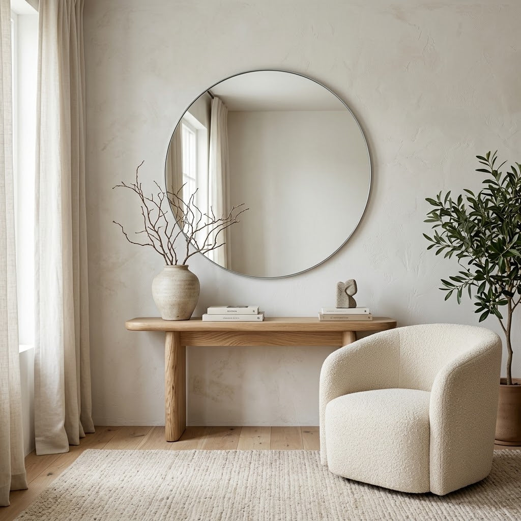 Miroir mural rond