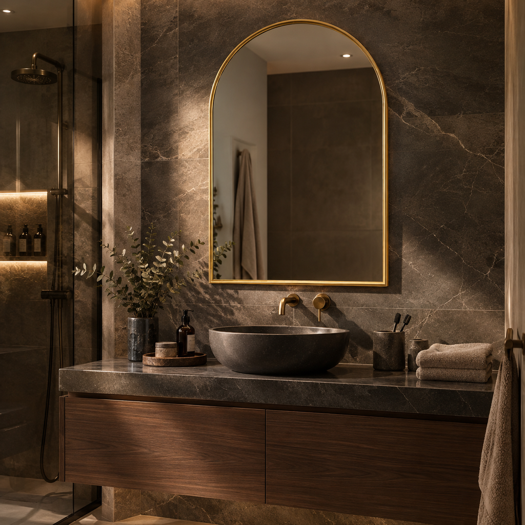 Miroir ovale salle de bain
