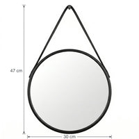 Miroir rond à lanière