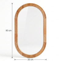 Miroir ovale en bois